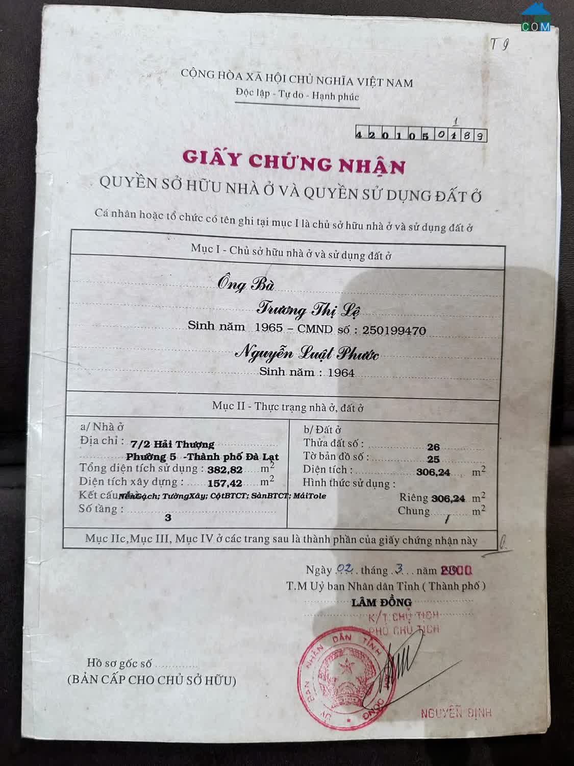 Ảnh Bán nhà siêu đẹp đang kinh doanh căn hộ dịch vụ P. Cam Ly-Đà Lạt, DT 306m2, giá đầu tư 0