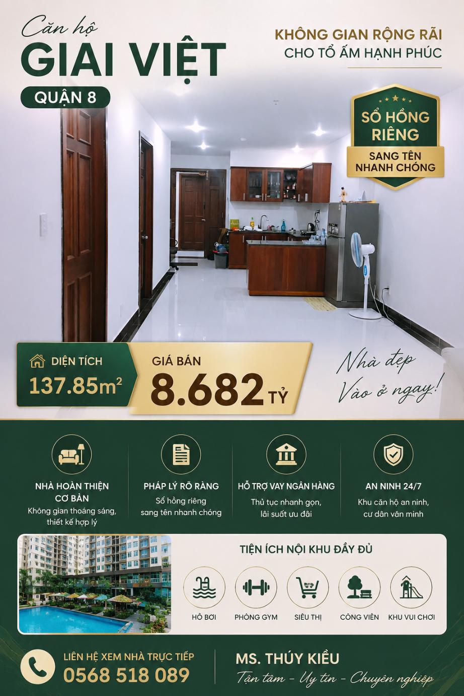 Ảnh Giai Việt Quận 8 | 137.85m² | Sổ hồng sẵn | Nhà đẹp ở ngay | 8.682 tỷ 0
