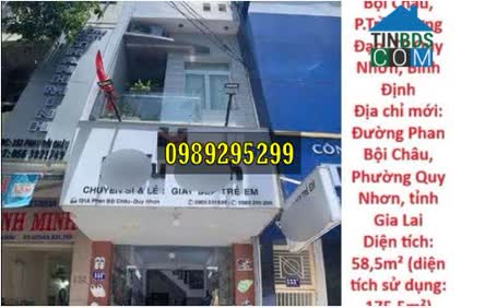 Ảnh Chính chủ bán gấp nhà mặt tiền Đ.Phan Bội Châu, Trần Hưng Đạo, (Quy Nhơn, Bình Định); 0989295299 0