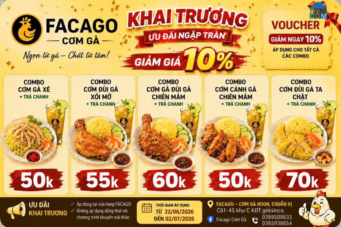 Ảnh Đến Với: Facago – Cơm Gà Ngon Chuẩn Vị - Tại Dương Nội Hn. Đặt Món Lh:0389508633 – 0395938654. 0