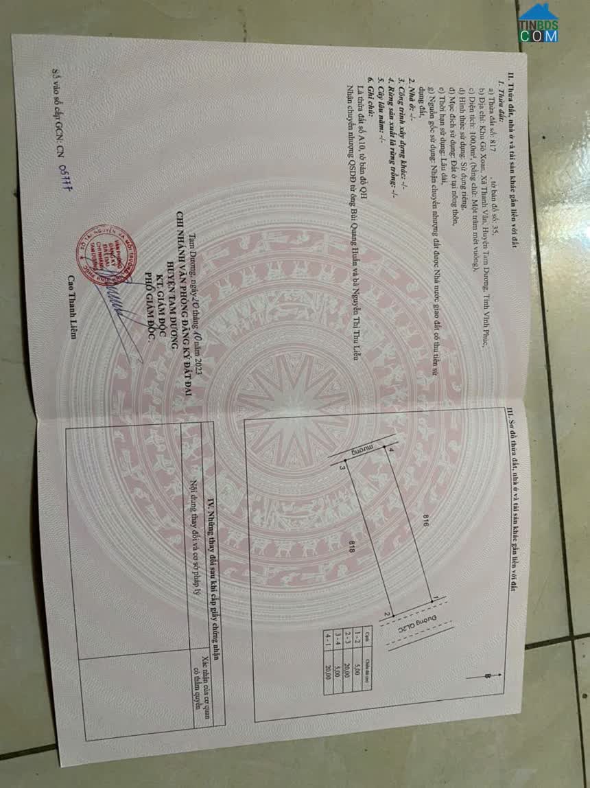 Ảnh Bán nhà mặt đường QL2C Đạo tú, Tam dương, Vĩnh Phúc. DT 100m2 giá chỉ 4,4 tỷ 0
