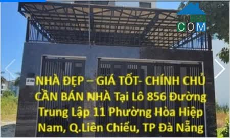 Ảnh CHÍNH CHỦ CẦN BÁN NHÀ tại 856 Đ.Trung Lập 11, Hòa Hiệp Nam (Liên Chiểu), TP Đà Nẵng; 0967819272 0