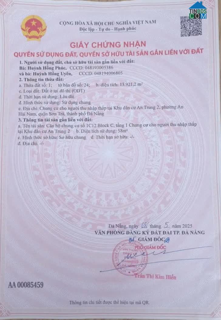 Ảnh CHÍNH CHỦ CẦN BÁN CĂN HỘ TẦNG TRỆT-SỔ HỒNG đường Ngô Quyền ,P. An Hải Nam, Sơn Trà, ĐN 0