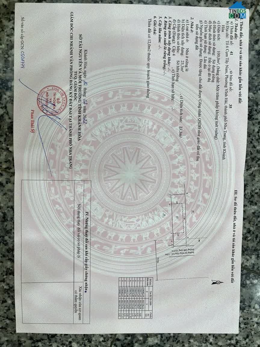 Ảnh Bán lô đất hẻm ô tô Nguyễn Khuyến, Bắc Nha Trang 15 tỷ/677.5m2 0