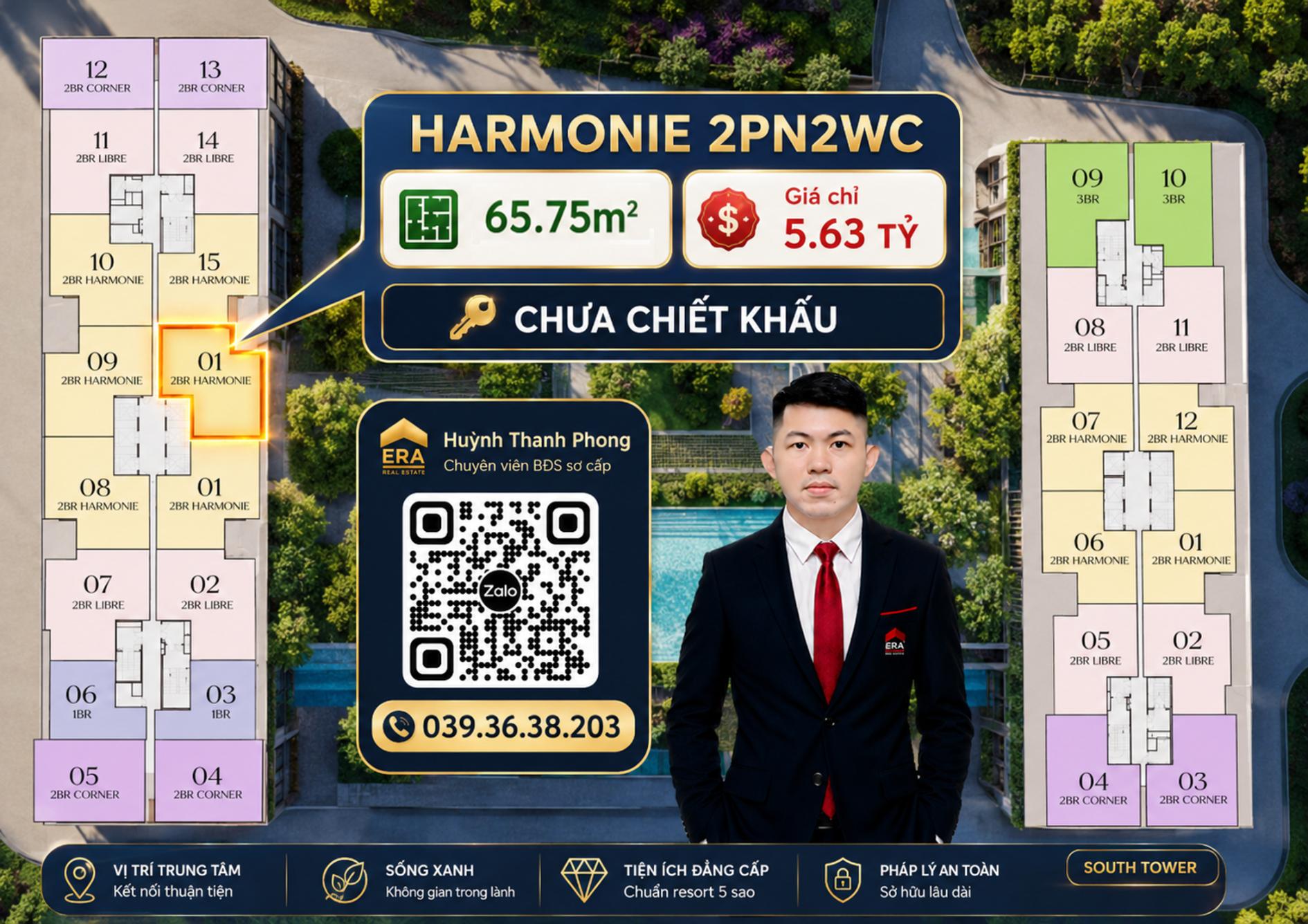 Ảnh 65.75m2 - Giá 5.63 tỷ chưa chiết khấu - 2PN 2WC tầng 12a Arcadia At Lavila 0