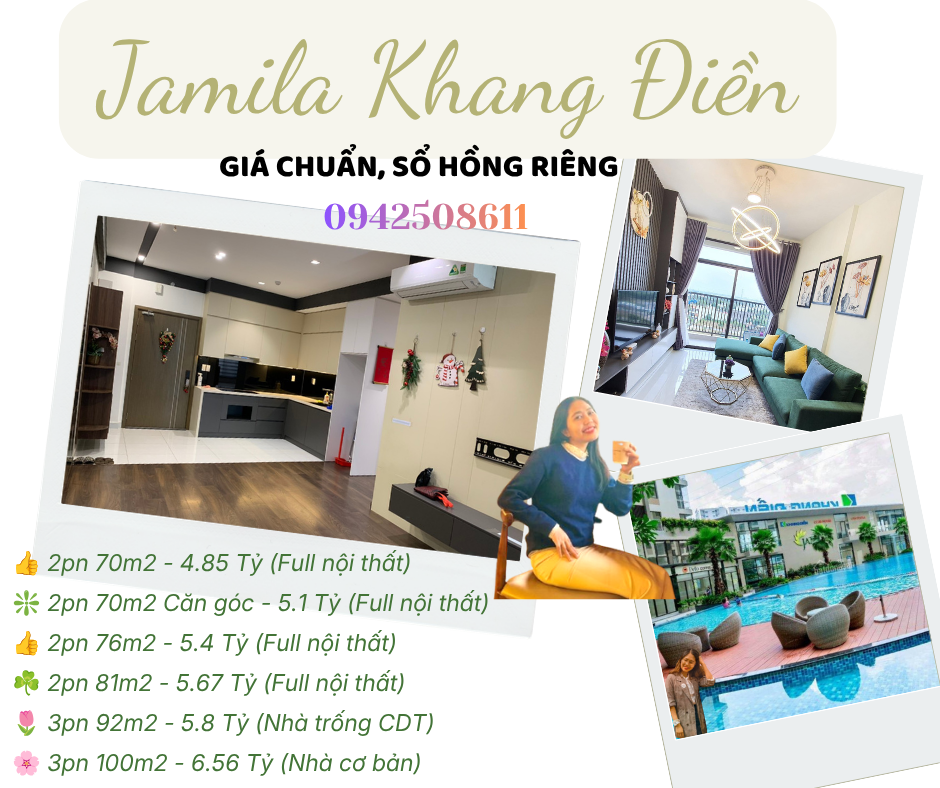 Ảnh Hàng Thơm Giá Tốt Jamila Khang Điền Đáng Mua: 2PN 4.85 Tỷ - 3PN 5.8 Tỷ 0