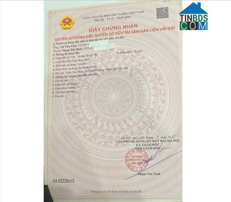 Ảnh Chính chủ bán nhanh lô đất đầu tư là sinh lời tại thôn Tân Phúc, xã Đoài Phương, TP.HN; 0904665959 0