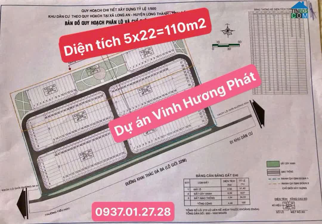 Ảnh bán gấp 1 lô 5x22=110m2 dự án gần khu thương mại dịch vụ tự do sân bay Long Thành 0