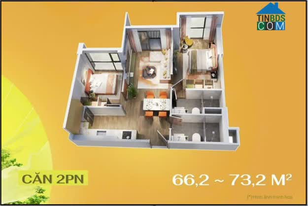 Ảnh Bán căn 2PN 62.1m2, full đồ, giá 5.2 tỷ thu nét, sẵn sổ đỏ! phường Tây Mỗ, NTL, Hà Nội; 0937634986 0