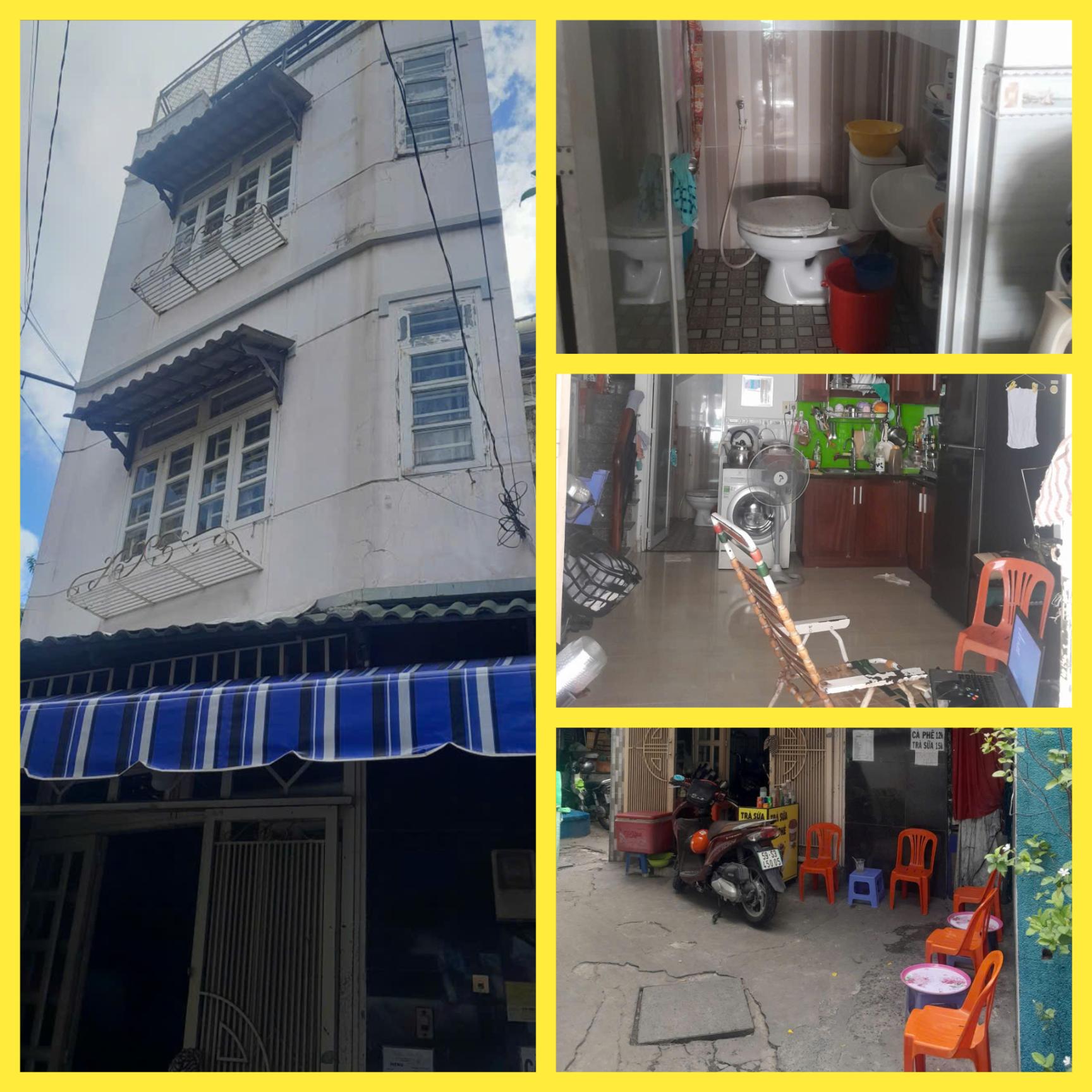 Ảnh Bán Nhà Bình Thạnh - Ngang hơn 4m / 1 Trệt 2 Lầu / SânThượng / 0