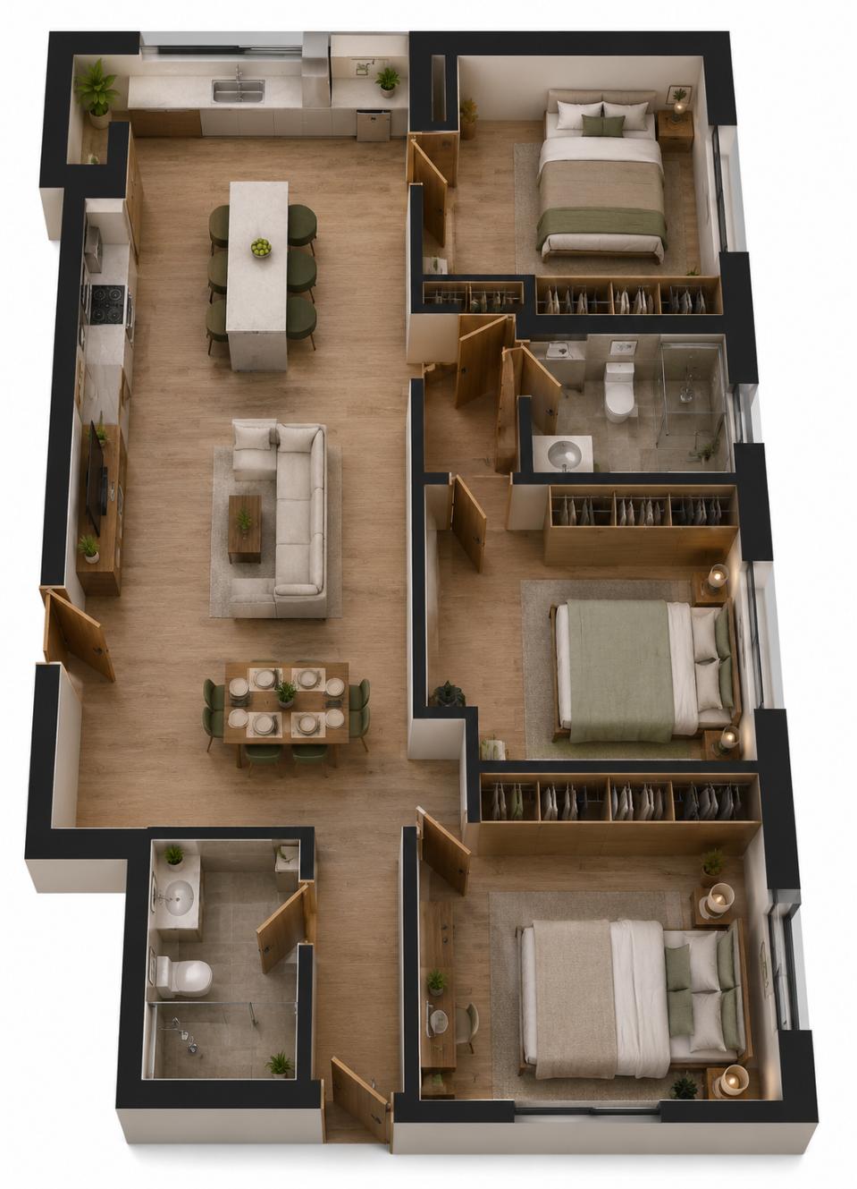 Ảnh 75.84m2 - Giá 7 tỷ chưa chiết khấu - 3PN2WC Arcadia Nguyễn Hữu Thọ 0