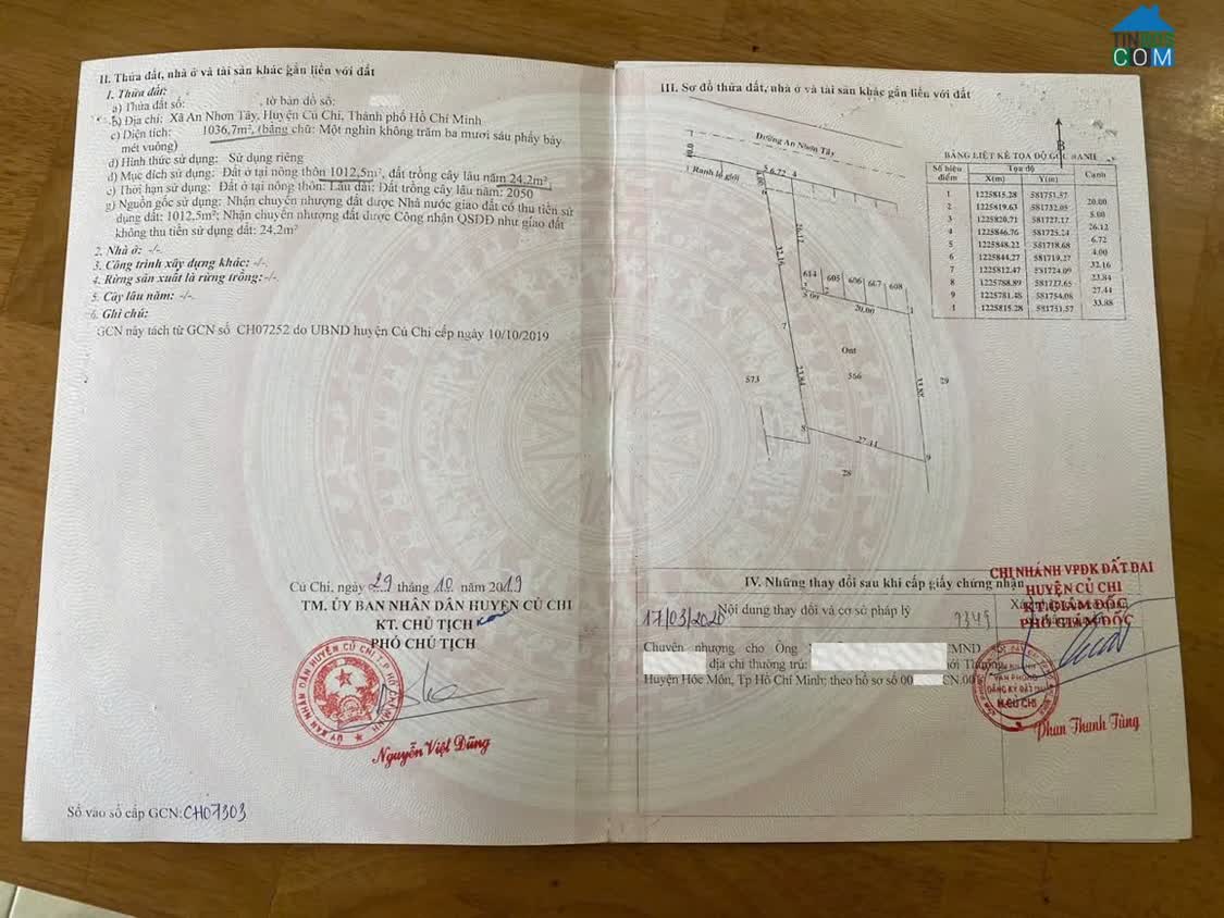 Ảnh Chính chủ cấn bán lô đất thổ cư mặt tiền Đường An Nhơn Tây - Củ Chi 0