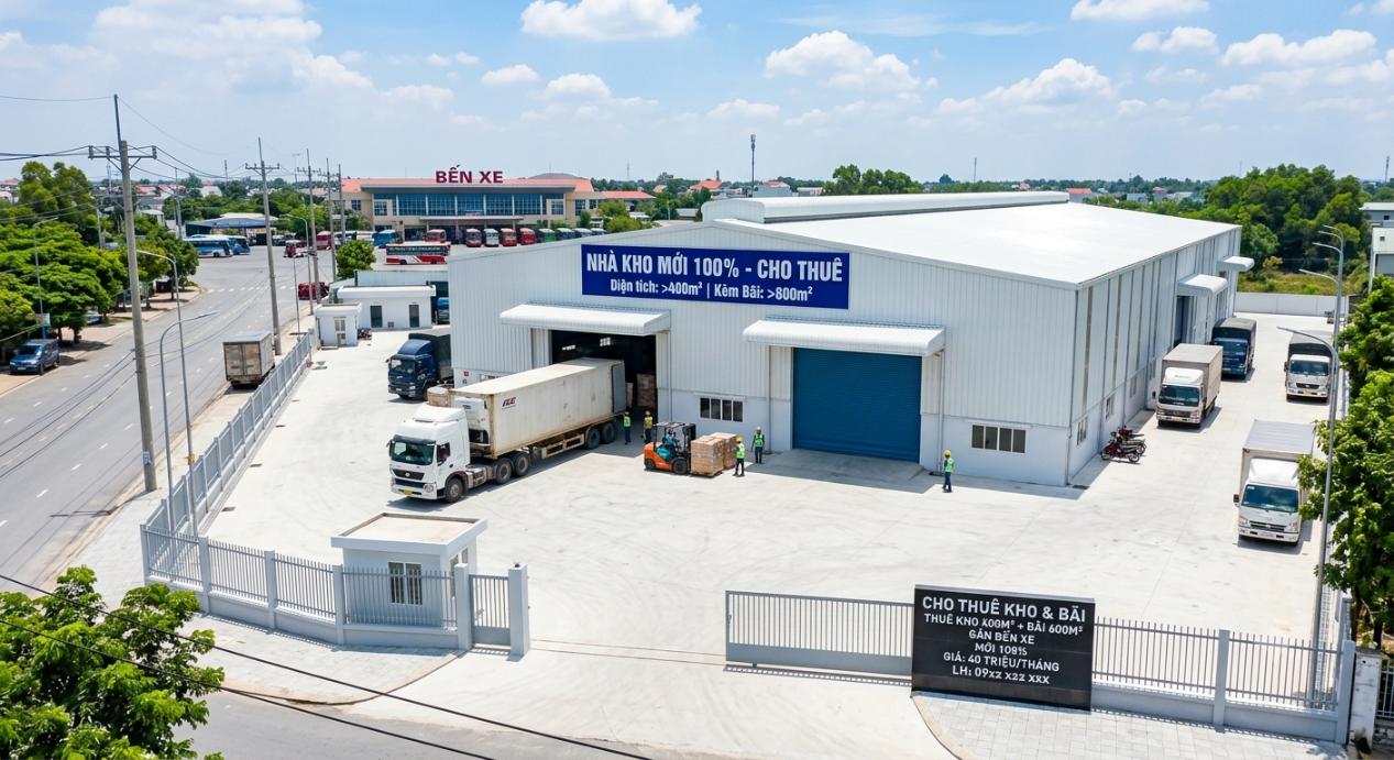 Ảnh Cho Thuê Nhà Kho Hơn 400M2 Mới 100% Kèm Bãi Hơn 600m2, Gần Bến Xe, Giá Chỉ 40 Triệu 0