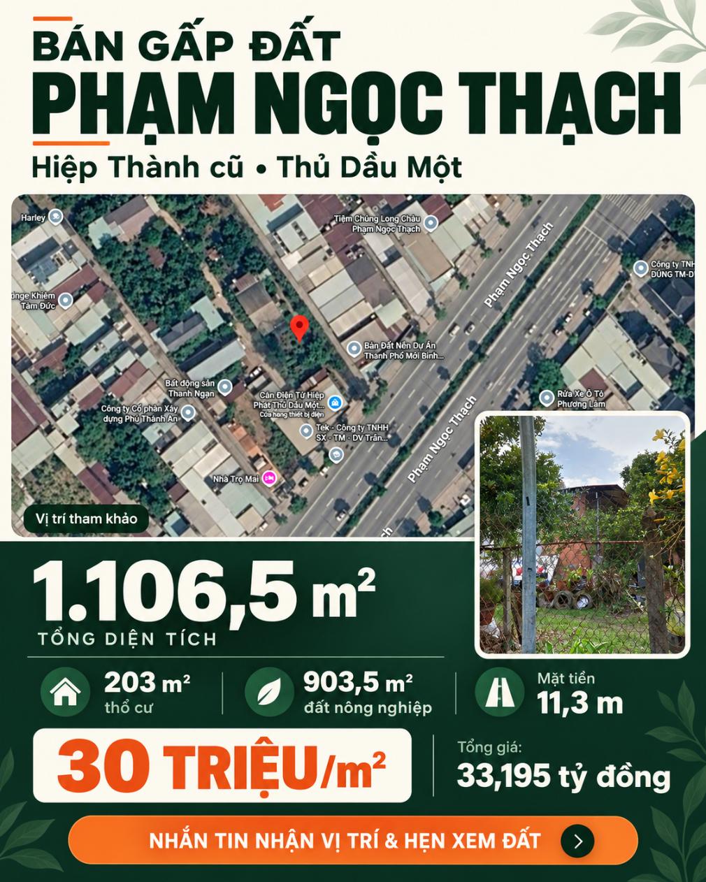 Ảnh Bán Đất Phạm Ngọc Thạch – Hiệp Thành Cũ, Thủ Dầu Một 0