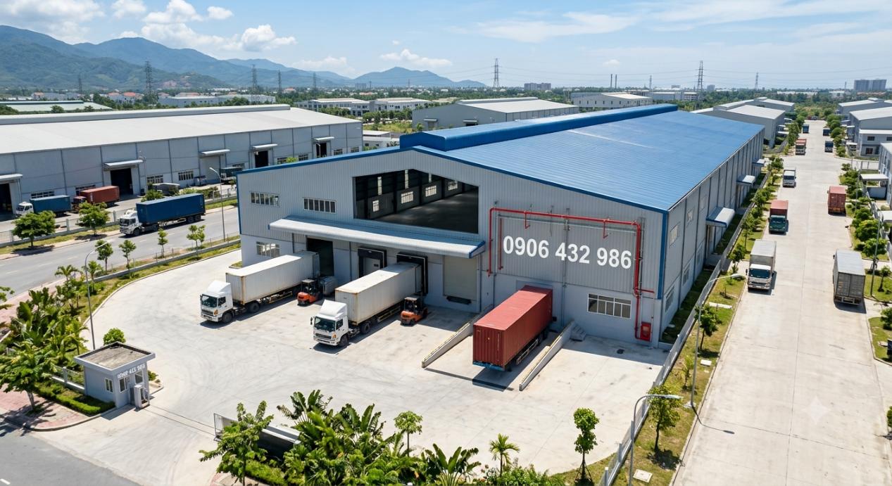 Ảnh Cho Thuê Nhà Xưởng 1500M2 Trong KCN Hoà Khánh, PCCC Tự Động, Dock Cont, Giá Chỉ 60K 0