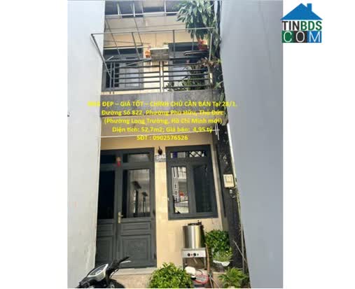 Ảnh Chính chủ bán nhà đẹp tại 28/1, Đường Số 822 (Phú Hữu, Thủ Đức), P.Long Trường, TP.HCM; 0902576526 0
