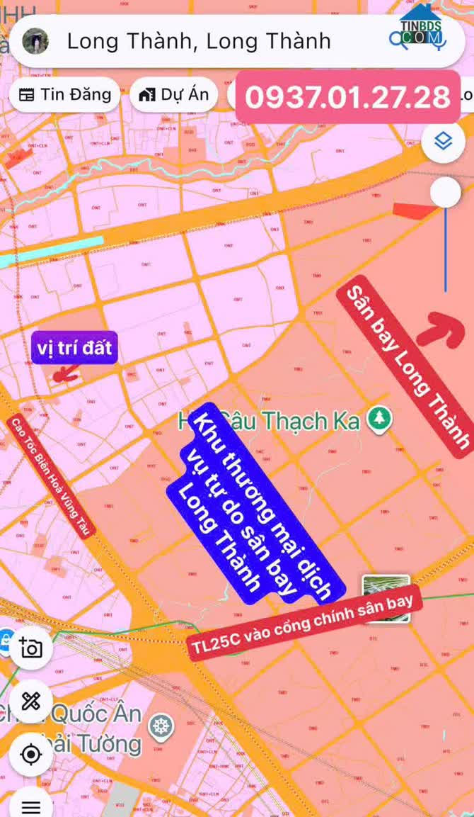 Ảnh bán gấp 1 lô dự án gần khu thương mại dịch vụ tự do sân bay Long Thành sổ riêng thổ cư 100% 0