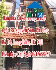 Ảnh Chính chủ bán nhà tại số 114 ngách  26 ngõ 158 Nguyễn Sơn, Phường Bồ Đề, Long Biên, Hà Nội. 0