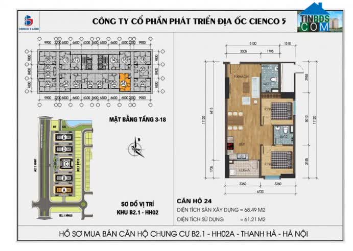 Ảnh Chính chủ bán căn hộ HH02A Thanh Hà Cienco 5, Giá rẻ nhất 0
