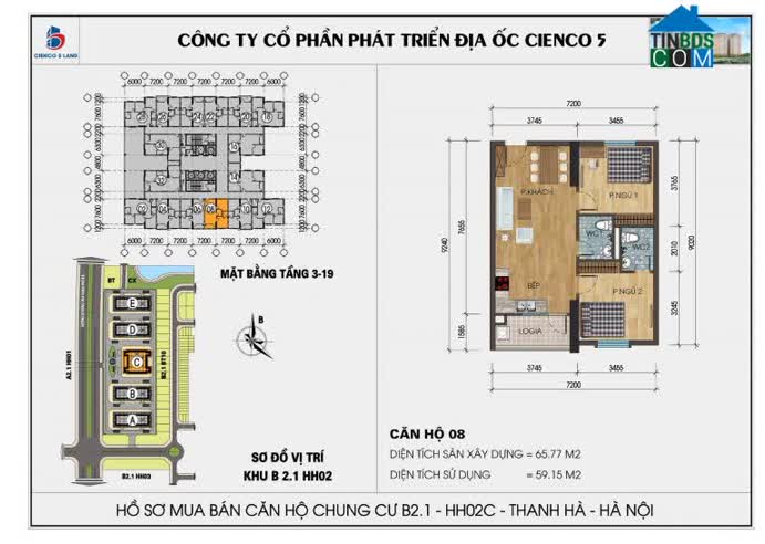 Ảnh Bán căn hộ 08 chung cư HH02C Thanh Hà Cienco 5, Giá rẻ nhất 0