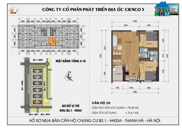 Ảnh Chính chủ cần bán căn hộ 1626 HH03, B2.1 Thanh Hà Cienco 5, 78,28m2 0