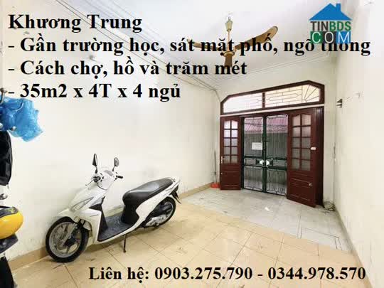 Ảnh Bán nhà phố Khương Trung, cách mặt phố chục mét, trung tâm tiện ích, 35m x 4T, giá 4 tỷ 0