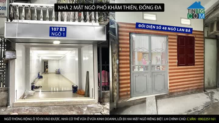Ảnh Bán nhà 2 mặt ngõ phố Khâm Thiên. Ngõ thông rộng ô tô đi vào được 0