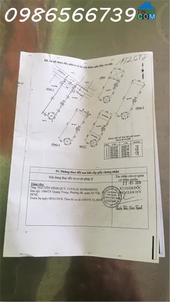 Ảnh CHÍNH CHỦ CẦN BÁN NHÀ 81 M2 TẠI P.8 - Q.GÒ VẤP - Địa chỉ : 1084/25 phường 8 quang trung gò vấp hcm 0