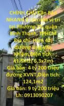 CHÍNH CHỦ Cần Bán NHANH 2 căn nhà vị trí tại Phường 25, quận Bình Thạnh, TPHCM