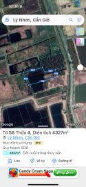 Bán đất mặt tiền Lý Nhơn, x. Lý Nhơn, Cần Giờ: 10.189m2, giá 11,5 tỷ.