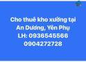 Chính chủ cho thuê kho xưởng tại phố An Dương, Yên Phụ,Tây Hồ, Hà Nội