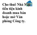 Cho thuê Nhà Mặt tiền tiện kinh doanh mua bán hoặc mở Văn phòng Công ty.