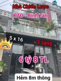 Nhà 3 Tầng 80M2 - 5X16 - Chiến Lược - Bình Tân - Nhỉnh 6 Tỷ 5