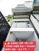 Tây Hồ- Lạc Long Quân-Gần chợ Bưởi- Nhà đẹp 6 tầng hiện đại- Thang máy xịn xò-8.6 tỷ