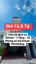 Bán CHDV Đường Phan Huy Ích 20 Phòng khoán 70tr/tháng- 110m2 - 7 Tầng chỉ 13,8 tỷ