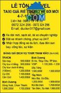 Lê Tôn Travel – Taxi Giá Rẻ – Dòng Xe Đời Mới 4-7-16-29 Chỗ
