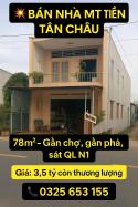 Bán nhà mặt phố.Gia tốt ở phường Tân Châu tỉnh An Giang.Duong lớn thuận lợi cho việc kinh doanh