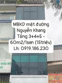 MBKD cho thuê mặt đường lớn Nguyễn Khang.