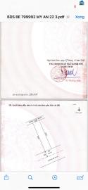 Bán đất mt đường MỸ AN 22 - Ngũ Hành Sơn .DT 92m2 giá 9ty8 thương lượng LH 0942992361