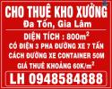 Cho thuê kho, xưởng MBKD 800m2 Đa Tốn, Gia Lâm có điện 3 pha đường xe tải 7 tấn