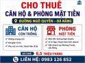 Chính chủ cho thuê căn hộ và mặt bằng kinh doanh mặt tiền Đ.Ngô Quyền, TP.Đà Nẵng; 0983126852