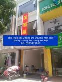 Cho thuê nhà mới xây 3 tầng 300m2 mặt phố Quang Trung, đường Quang Trung, Quận Hà Đông, TP. Hà Nội