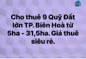 Cho Thuê 9 Khu Đất Lớn tại TP Biên Hoà Từ 5ha-32ha giá siêu rẻ