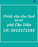 Chinh chủ cho thuê nhà số 193 đường Cầu Diễn, Bắc Từ Liêm, Hà Nội