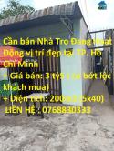 Cần bán Nhà Trọ Đang Hoạt Động vị trí đẹp tại TP. Hồ Chí Minh