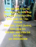 Chỉ Với 600 Triệu Sở Hữu Ngay Căn Nhà Đẹp Tại Gò Vấp, TPHCM