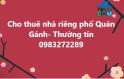 Chính chủ cho thuê nhà mặt phố Quán Gánh, huyện Thường Tín, 7,5tr/th; 0983272289