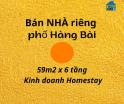 Homestay 6 tầng, Hàng Bài, ngõ rộng vào 50m, 59m2, thương lượng chính chủ - LH: 0906299843