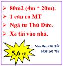 80m2- Sát MT - Ngay ngã tư Thủ Đức -HXT-Đang cho thuê 15 tr/tháng