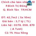 Chính chủ bán nhà Tỉnh Lộ 10, Phường Bình Trị Đông, Quận Bình Tân,HCM